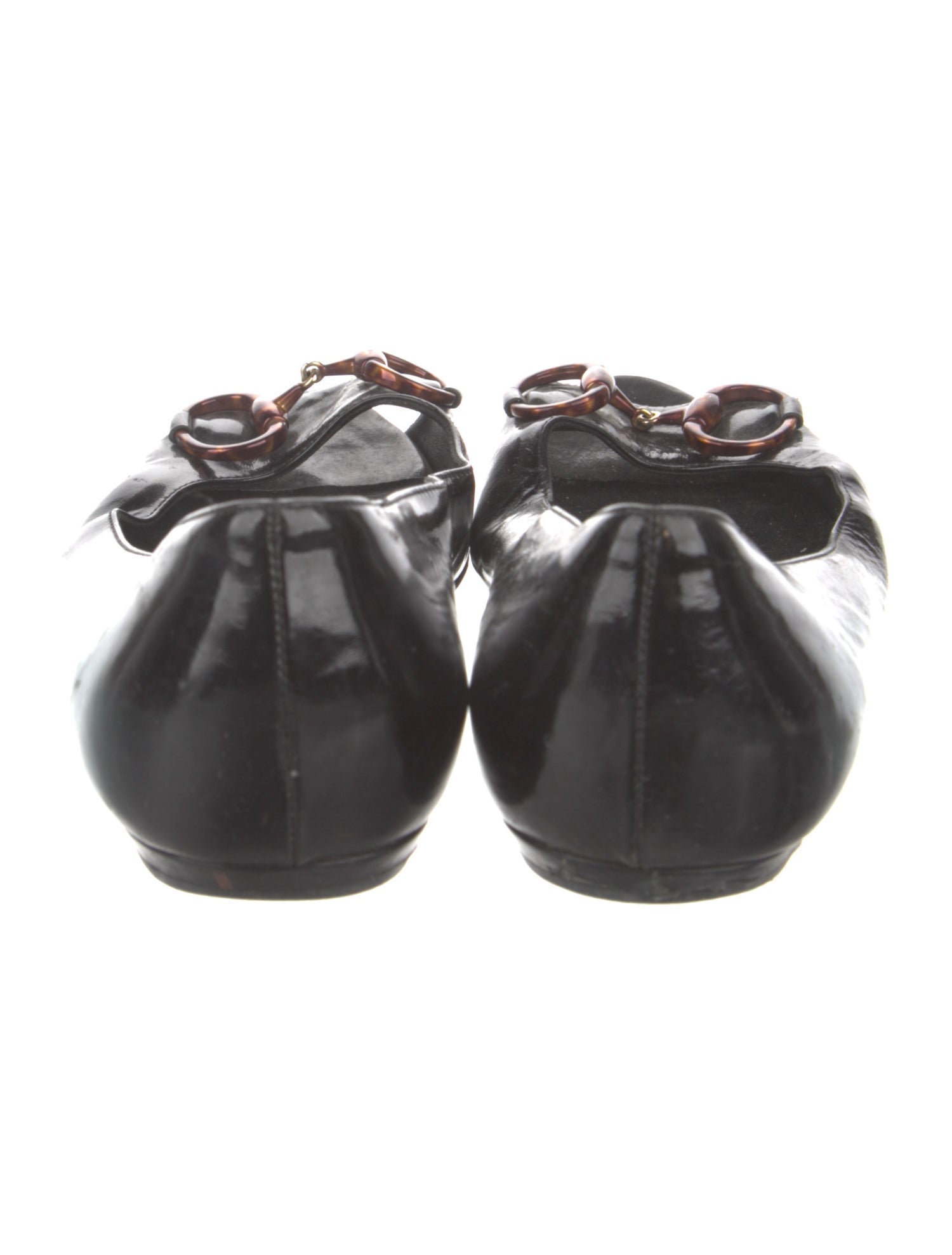 Gucci Horsebit Accent Patent Leather Flats